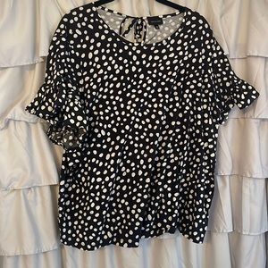 Who What Wear polka dot top